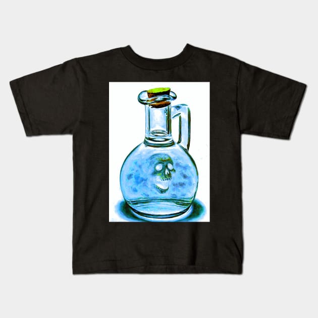 Spirit in a bottle Kids T-Shirt by LukjanovArt